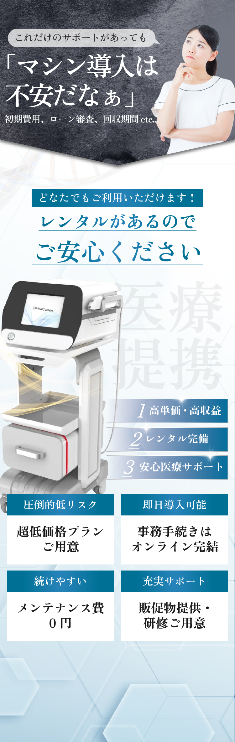 マシン導入への不安